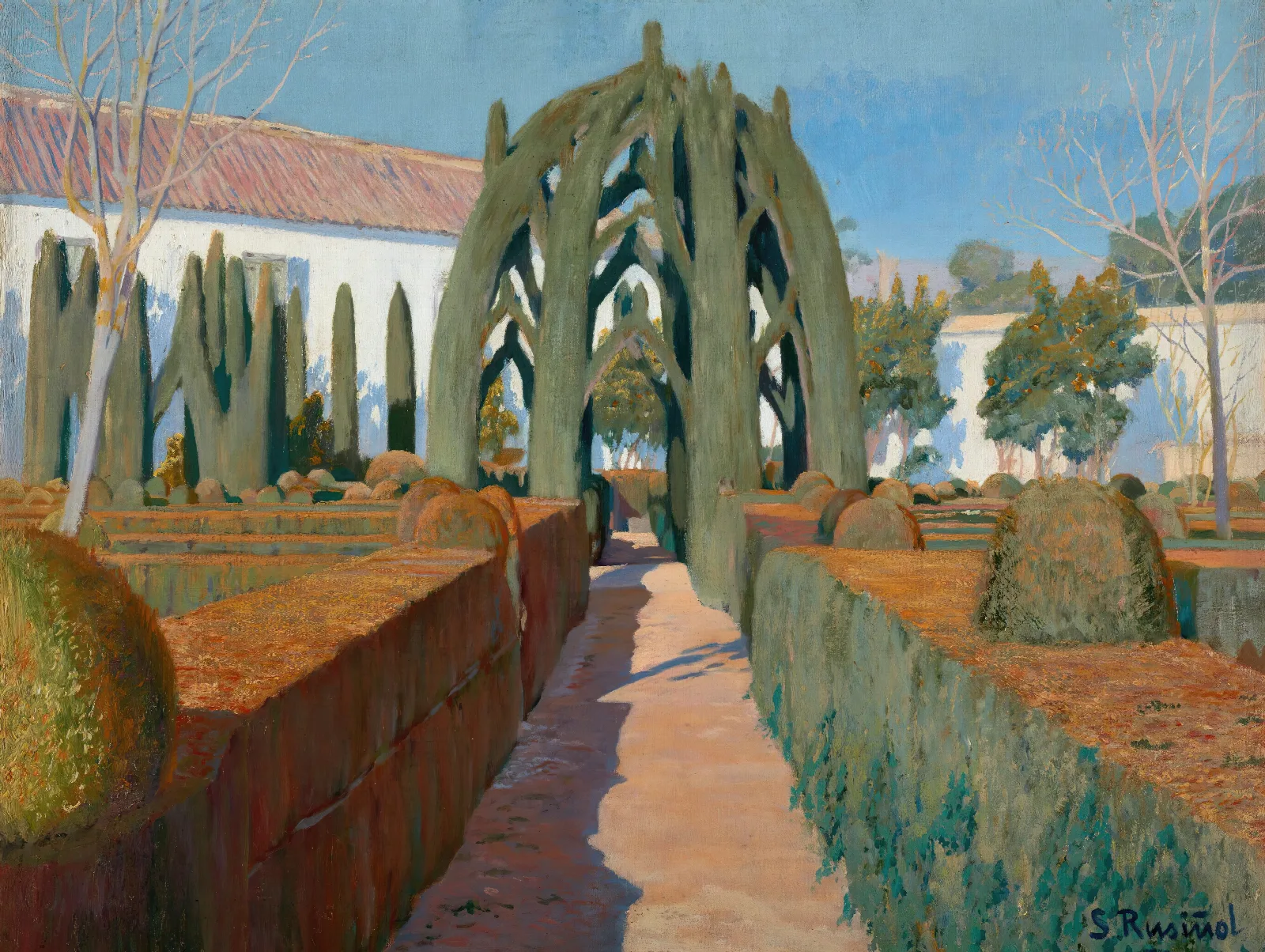 El Jardin De La Bailarina Granada The Bailarina Garden Granada Wall Art by Santiago Rusiñol - Canvas Print