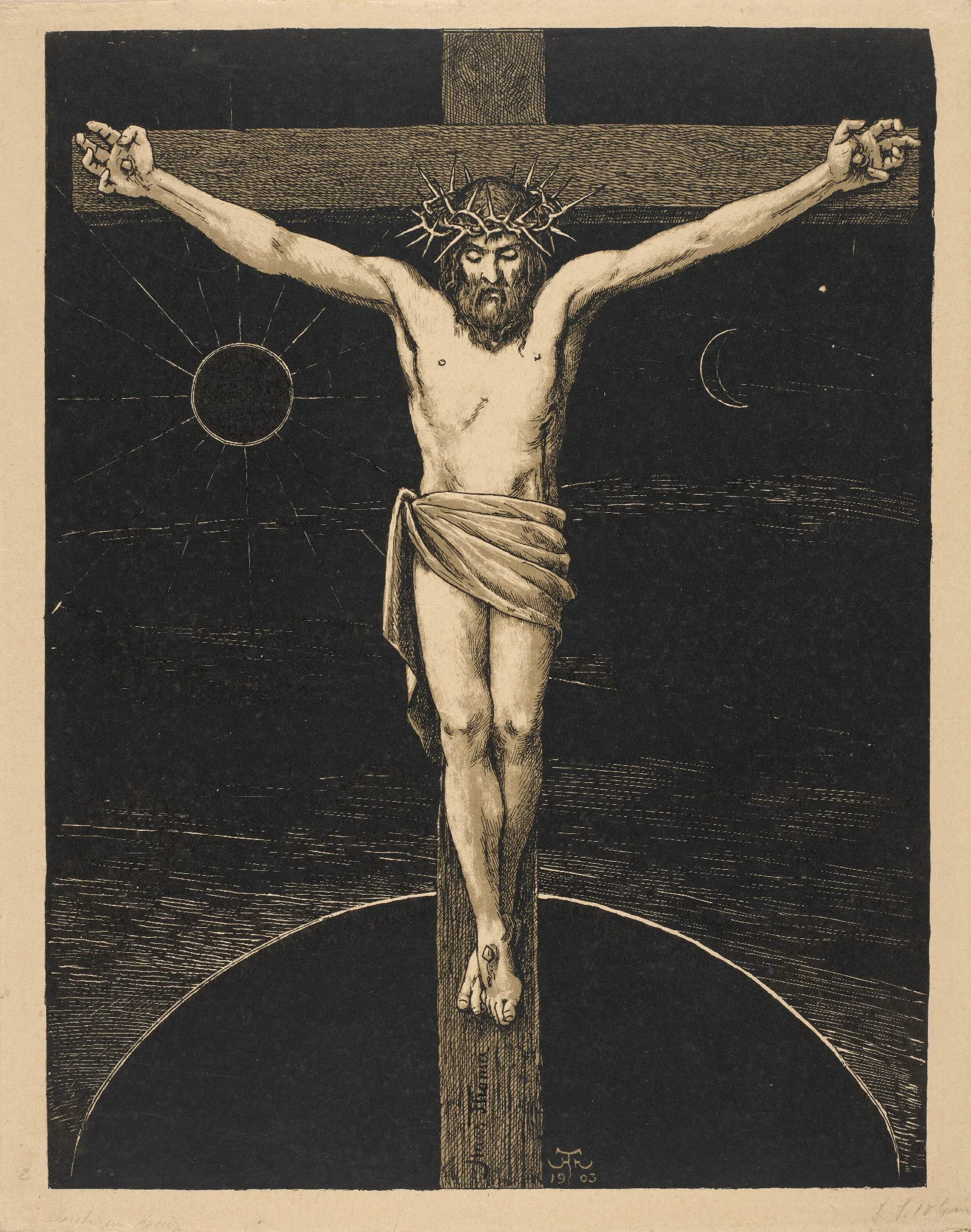 Victorious Cross Wall Art by Hans Thoma - Canvas Print