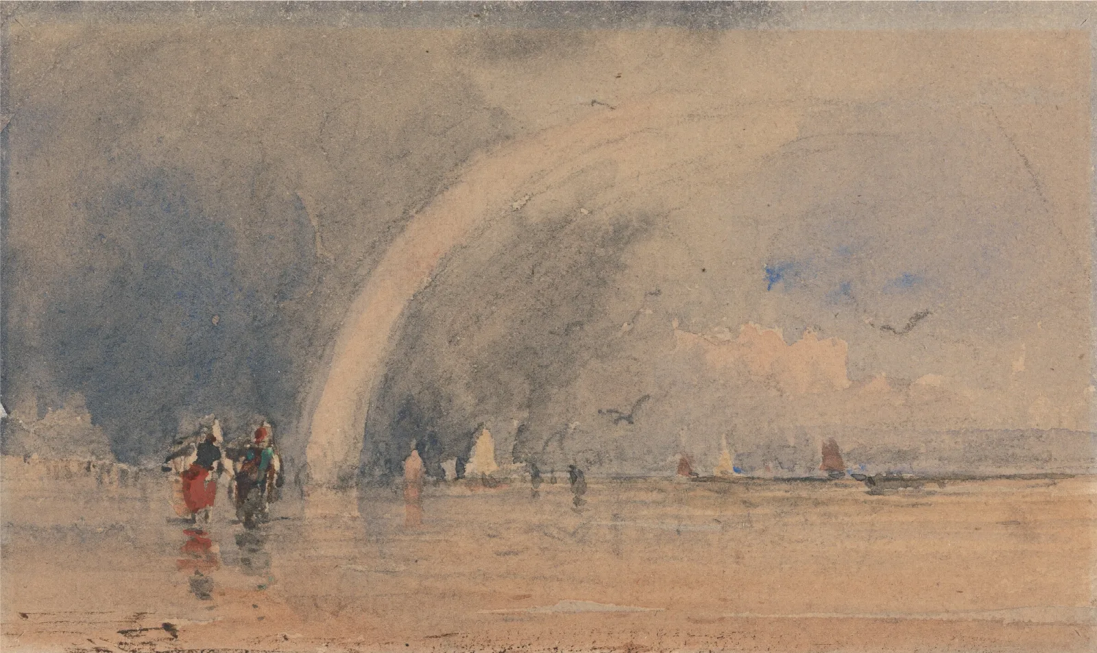 Morecambe Sands Wall Art by David Cox - Canvas Print