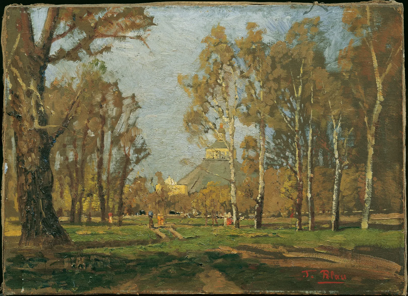 Im Prater Bei Der Rotunde Wall Art by Tina Blau - Canvas Print