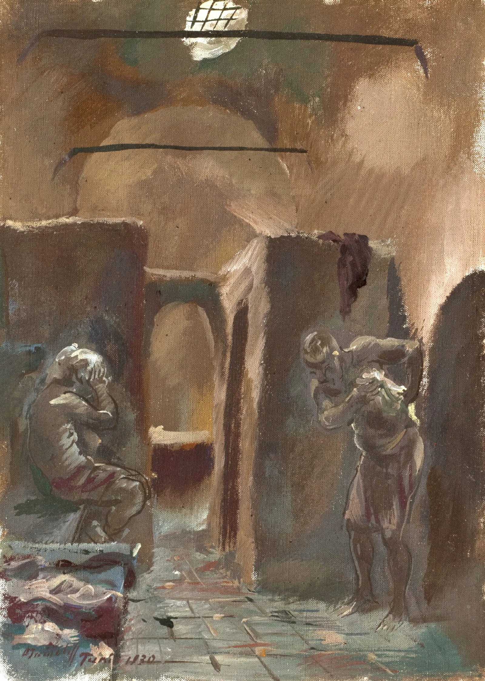 In Einem Hammam In Tunis Tunesien Wall Art by Alexandre Jacovleff - Canvas Print