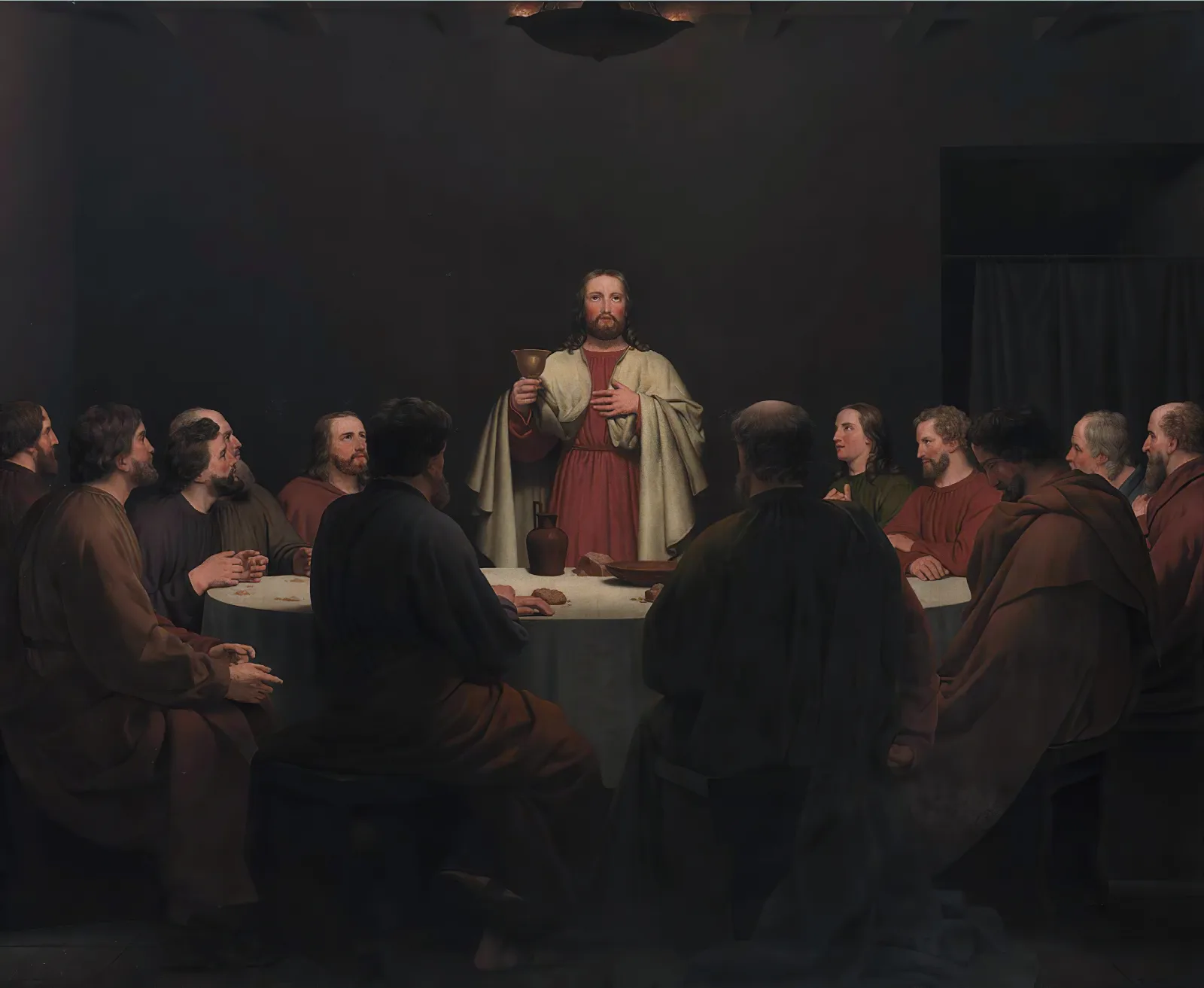 The Last Supper 5 Wall Art by Christoffer Wilhelm Eckersberg - Canvas Print