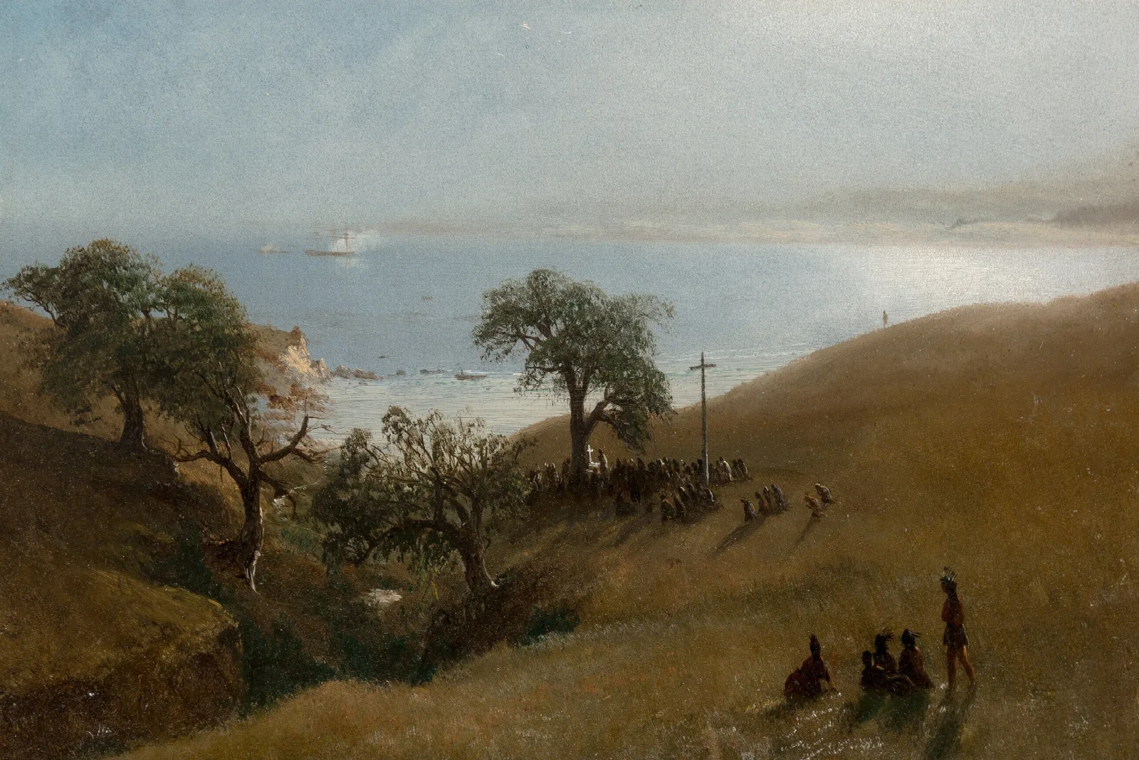Study For Entrance Into Monterey Wall Art by Albert Bierstadt - Canvas Print