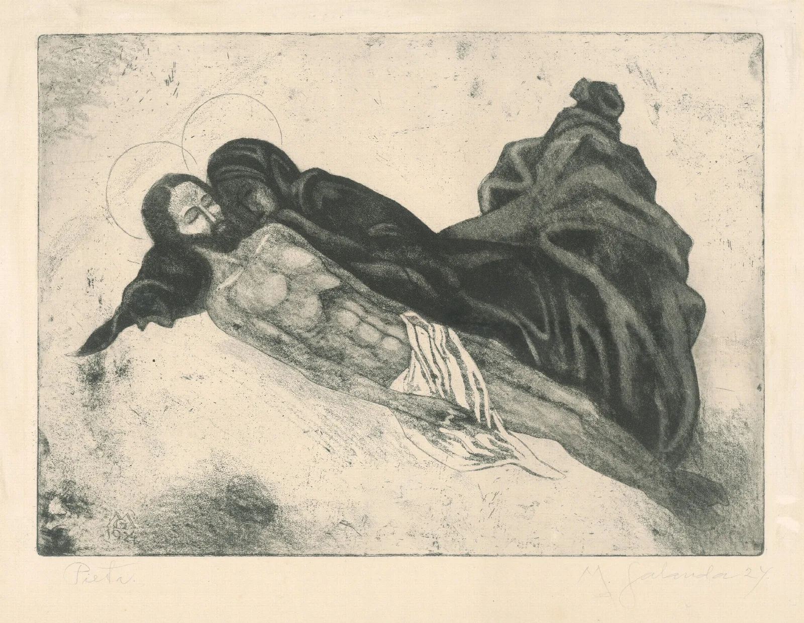 Pieta 53 Wall Art by Mikuláš Galanda - Canvas Print