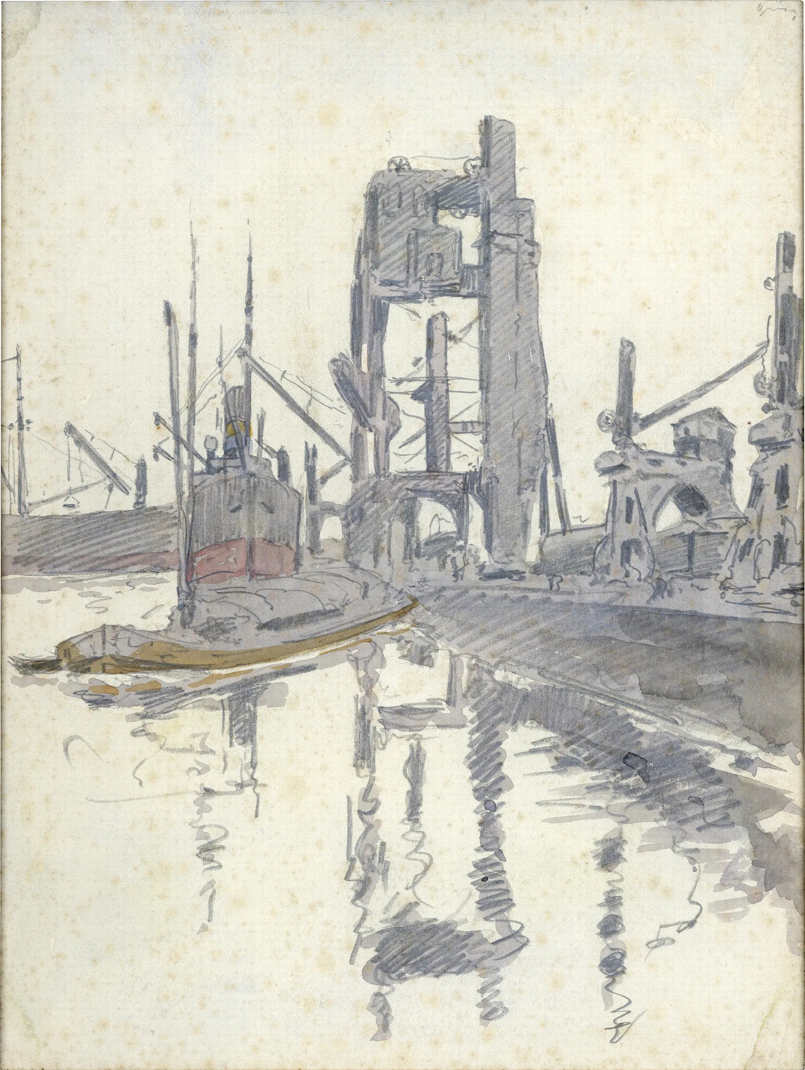 Antwerps Havendok Wall Art by Alfred Ost - Canvas Print