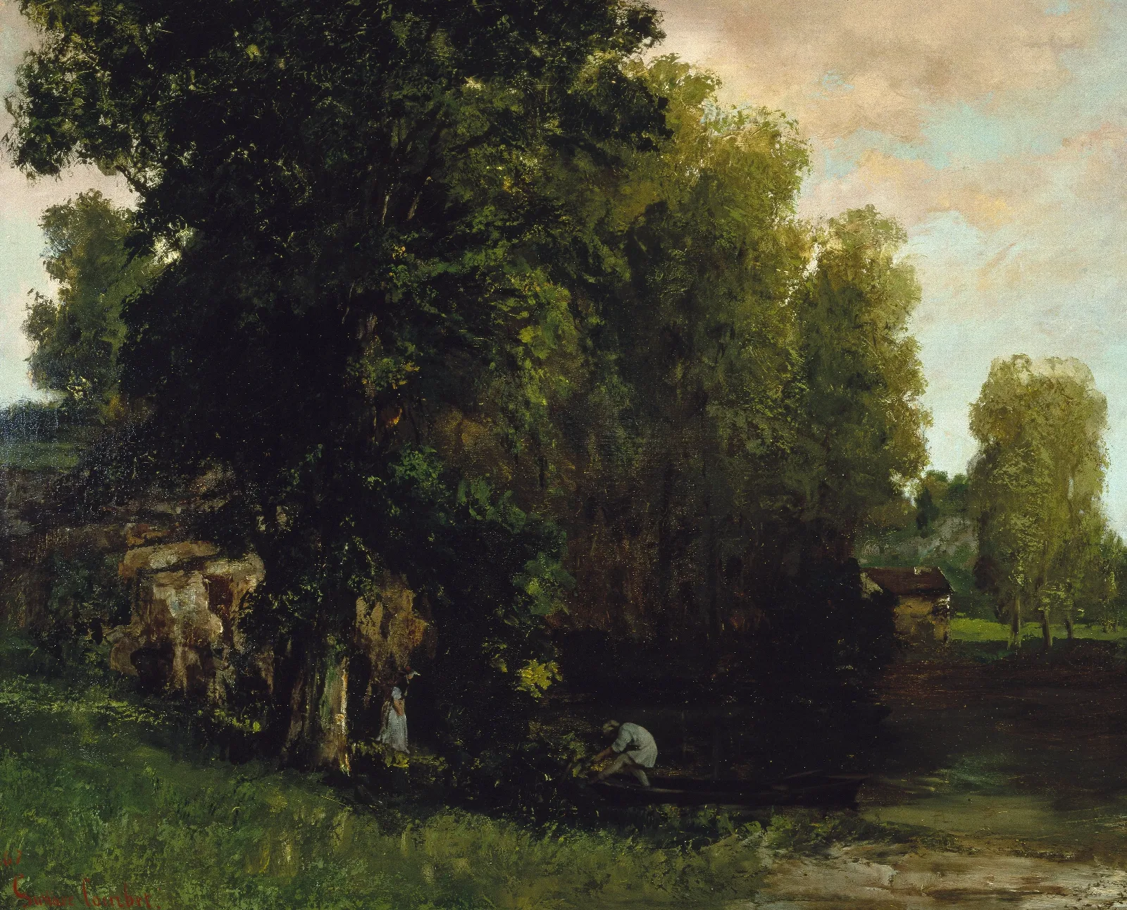 The Edge Of The Pool Au Bord De Letang Wall Art by Gustave Courbet - Canvas Print
