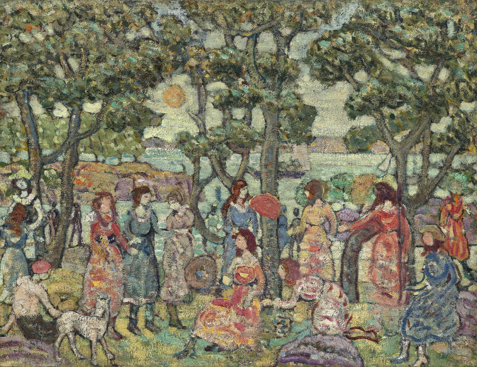 Landscape With Figures Wall Art by Maurice Prendergast - Canvas Print