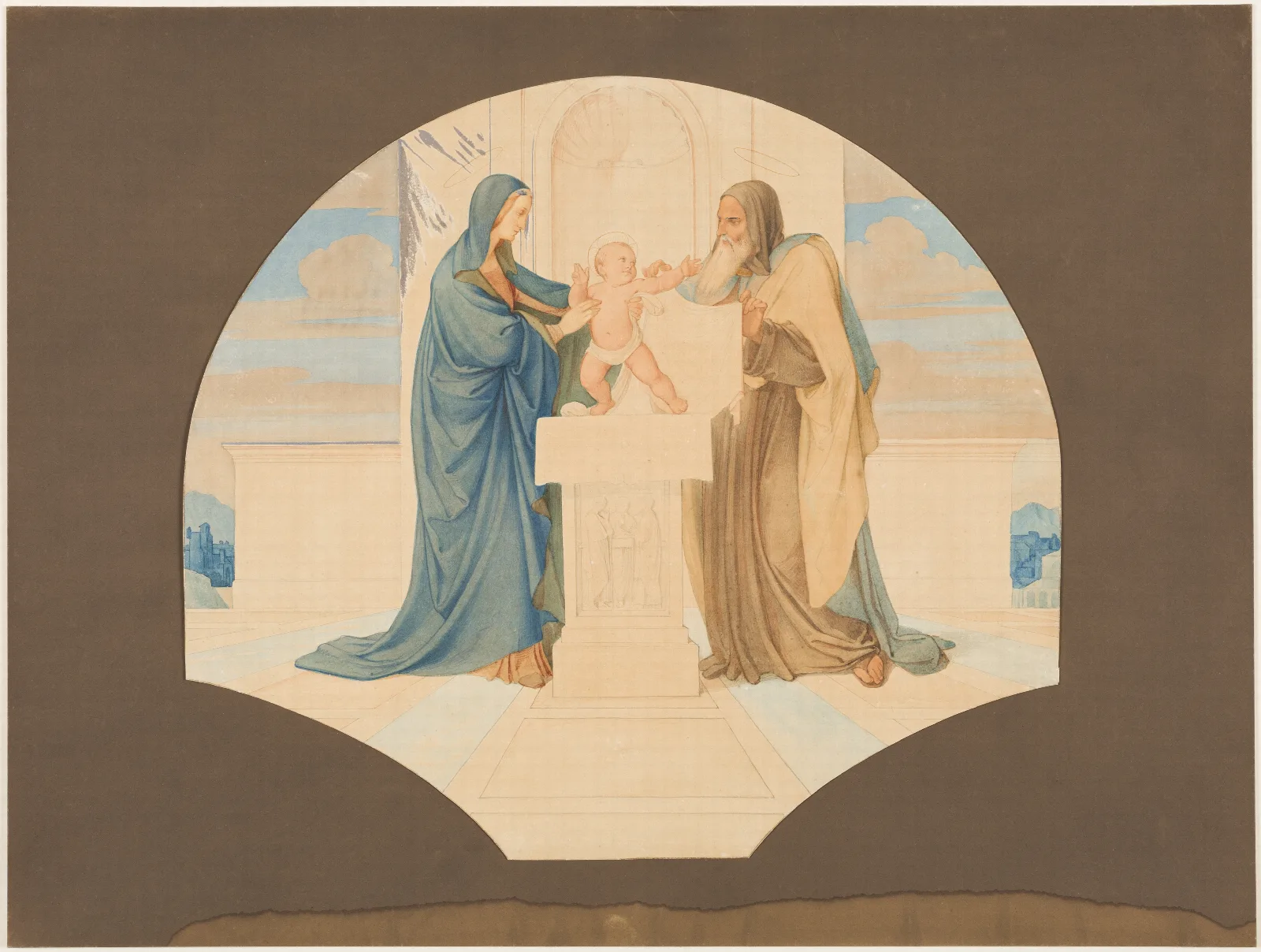Darstellung Jesu Im Tempel Selig Die Reinen Herzens Sind Wall Art by Eduard von Steinle - Canvas Print