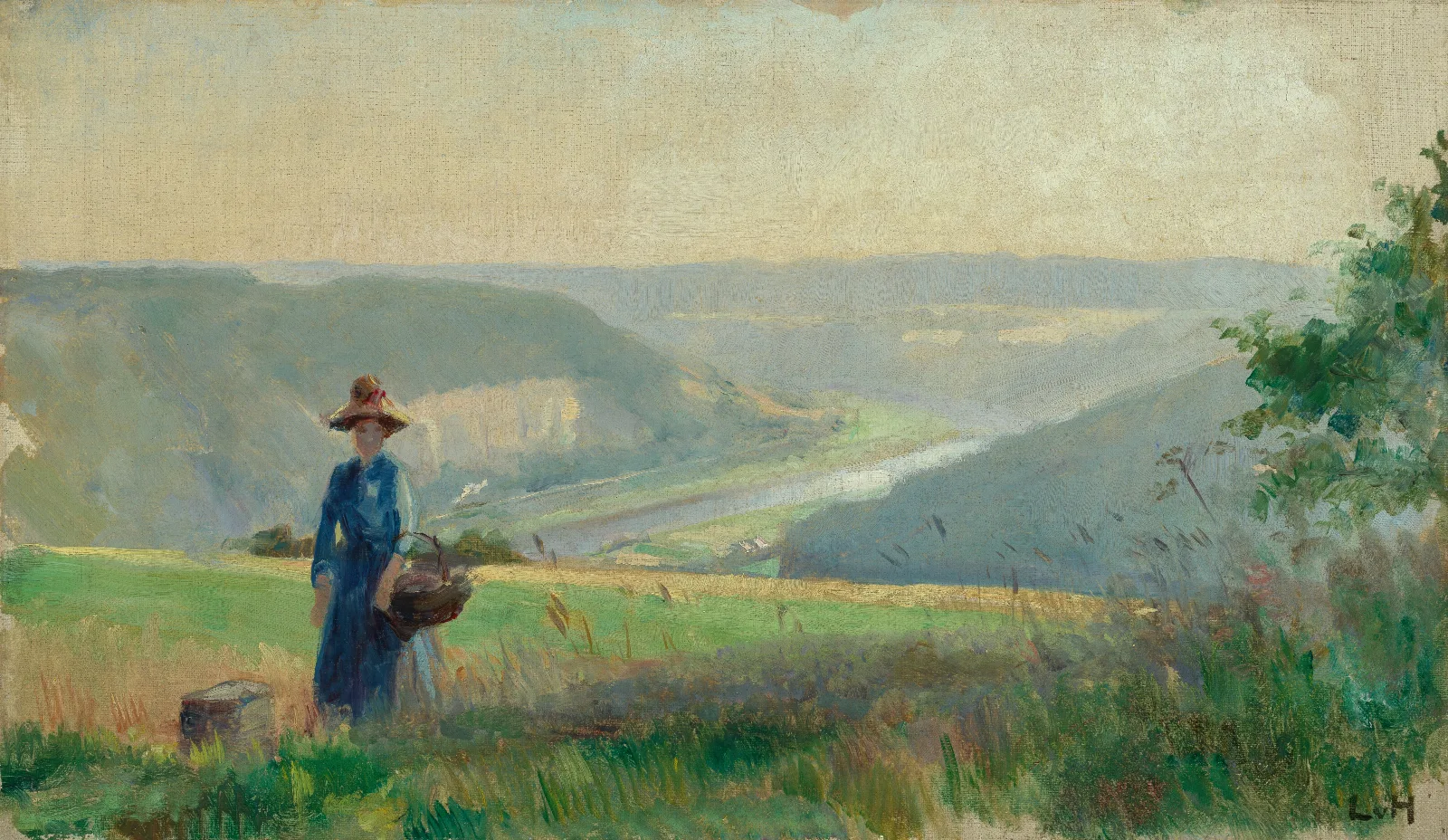 Blick In Das Elbtal Bei Konigstein Wall Art by Ludwig von Hofmann - Canvas Print