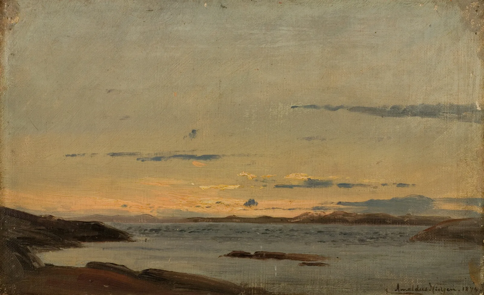 Sommeraften Hvaler Wall Art by Amaldus Nielsen - Canvas Print