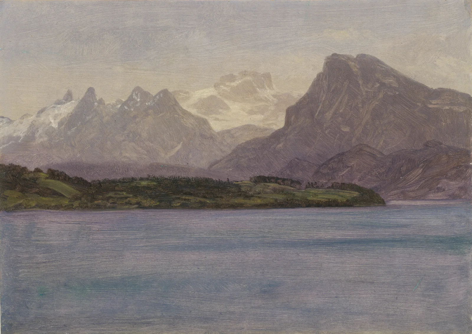 Alaskan Coast Range Wall Art by Albert Bierstadt - Canvas Print