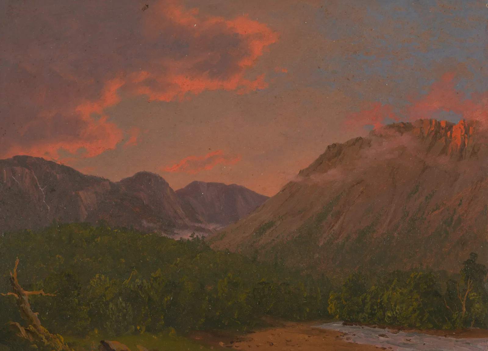 Mountain Landscape At Sunset 2 Wall Art by Frederic Edwin Church - Canvas Print