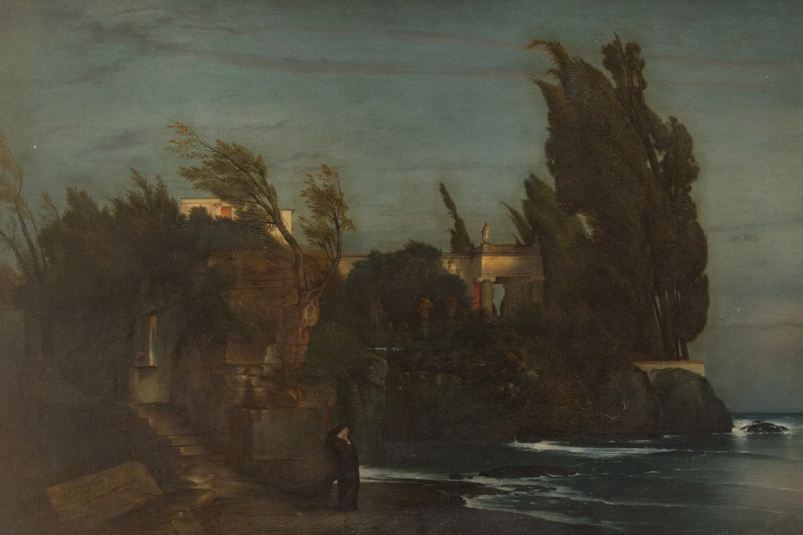 Fiesole Villa By The Sea Wall Art by Arnold Böcklin - Canvas Print
