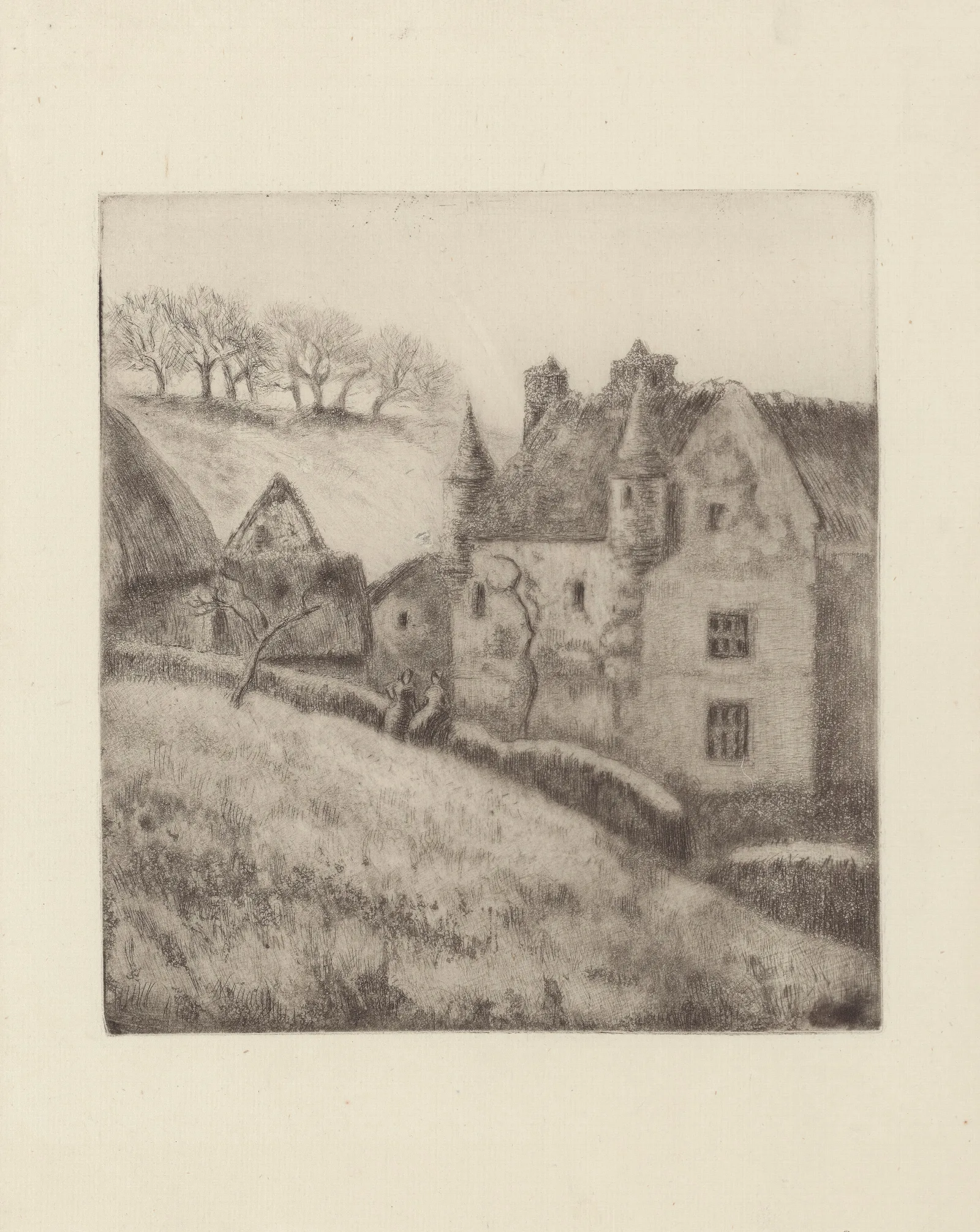 La Ferme A Noel Osny 2 Wall Art by Camille Pissarro - Canvas Print