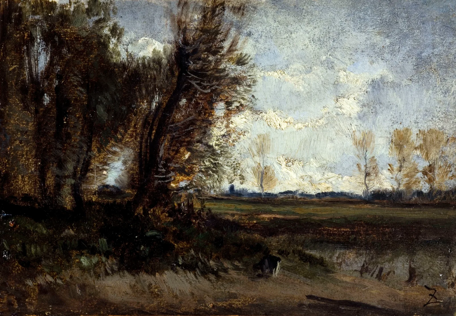 La Mare Wall Art by Félix Ziem - Canvas Print