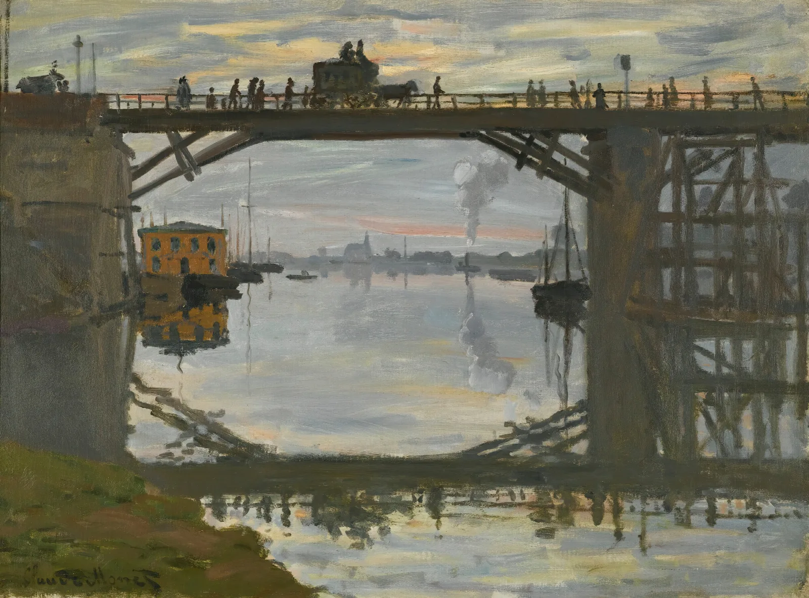 Le Pont De Bois Wall Art by Claude Monet - Canvas Print