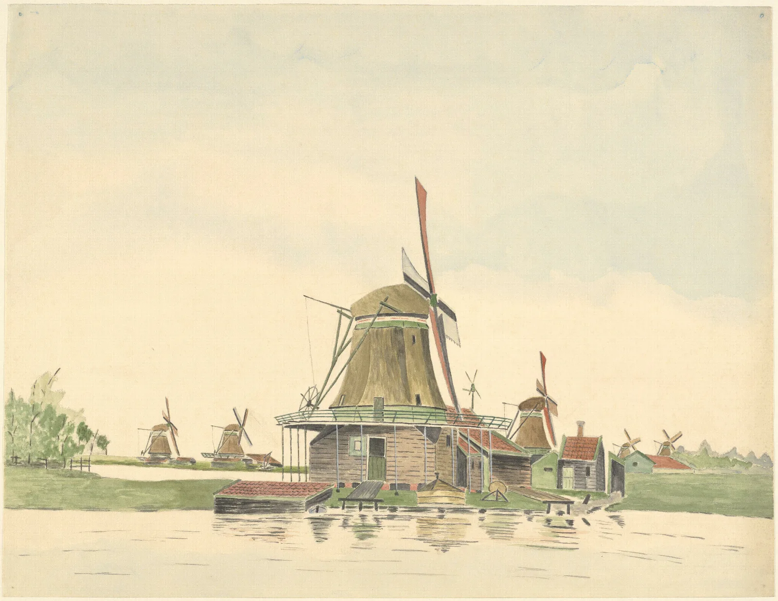 Molens Pelmolen De Hondeman Wall Art by Johannes Nicolaas Eijman - Canvas Print