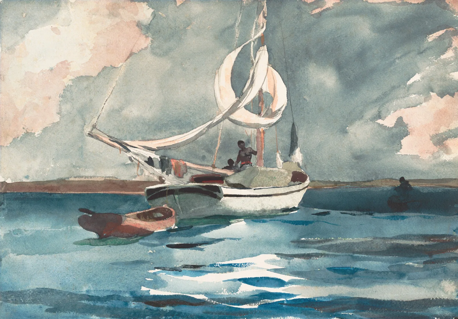 Sloop Nassau Wall Art by Winslow Homer - Canvas Print
