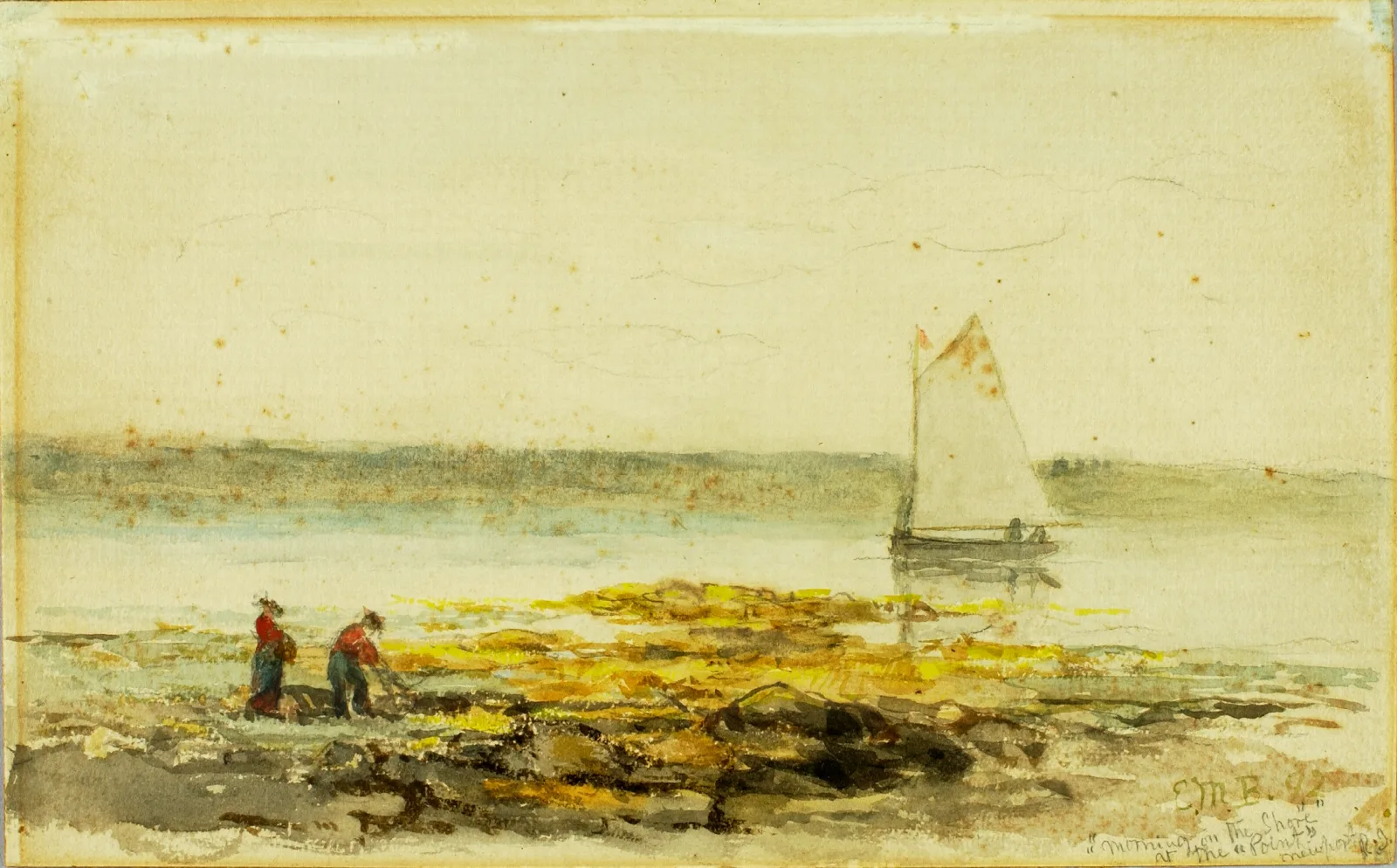 Morning On The Shore Wall Art by Edward Mitchell Bannister - Canvas Print