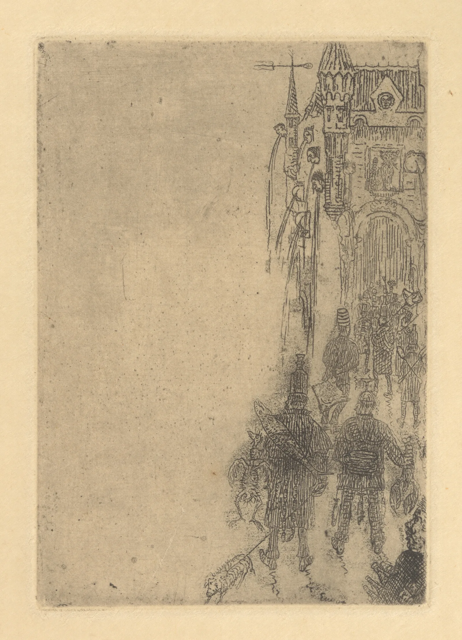 Spijskaart Voor Charles Vos 2 Wall Art by James Ensor - Canvas Print