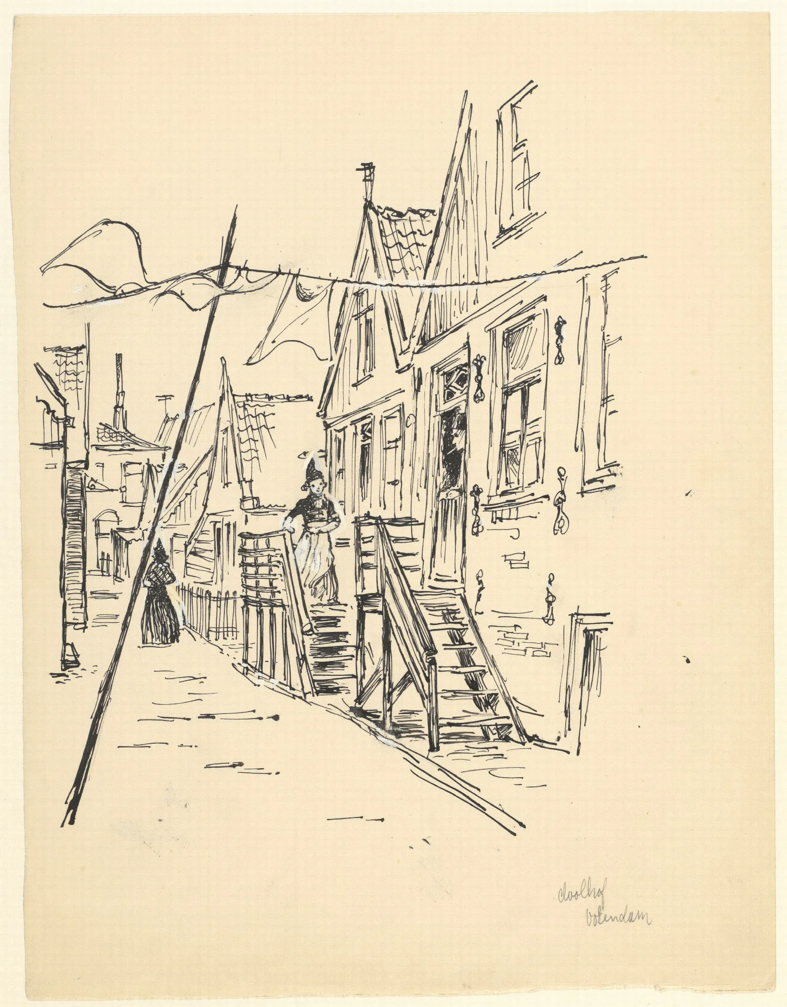 Gezicht In Het Doolhof Te Volendam Wall Art by Maarten Oortwijn - Canvas Print