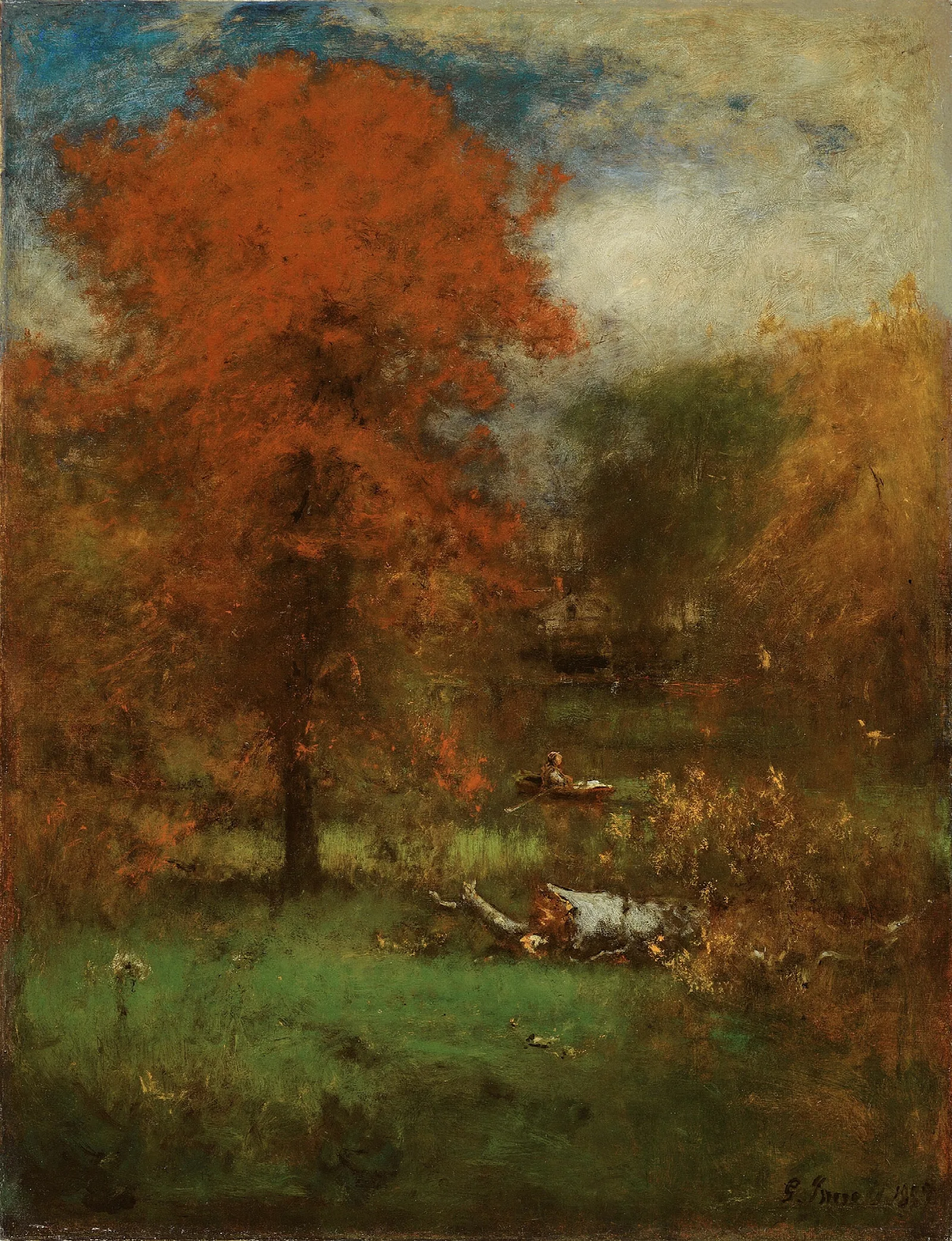 The Mill Pond Wall Art by George Inness - Canvas Print