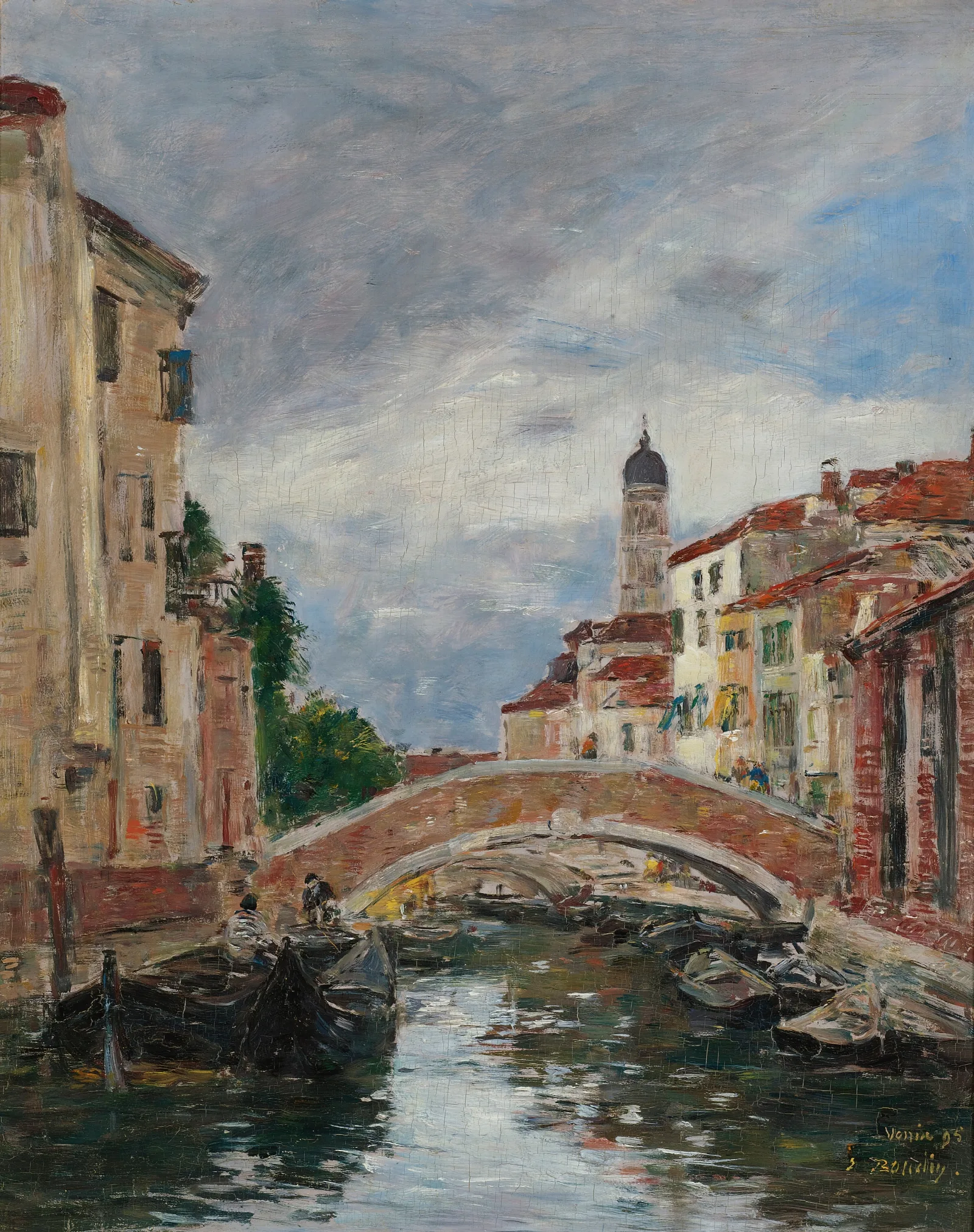 Petit Canal A Venis Wall Art by Eugène Boudin - Canvas Print