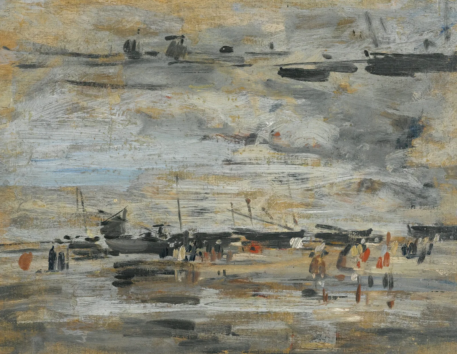 Maree Basse Etude Wall Art by Eugène Boudin - Canvas Print