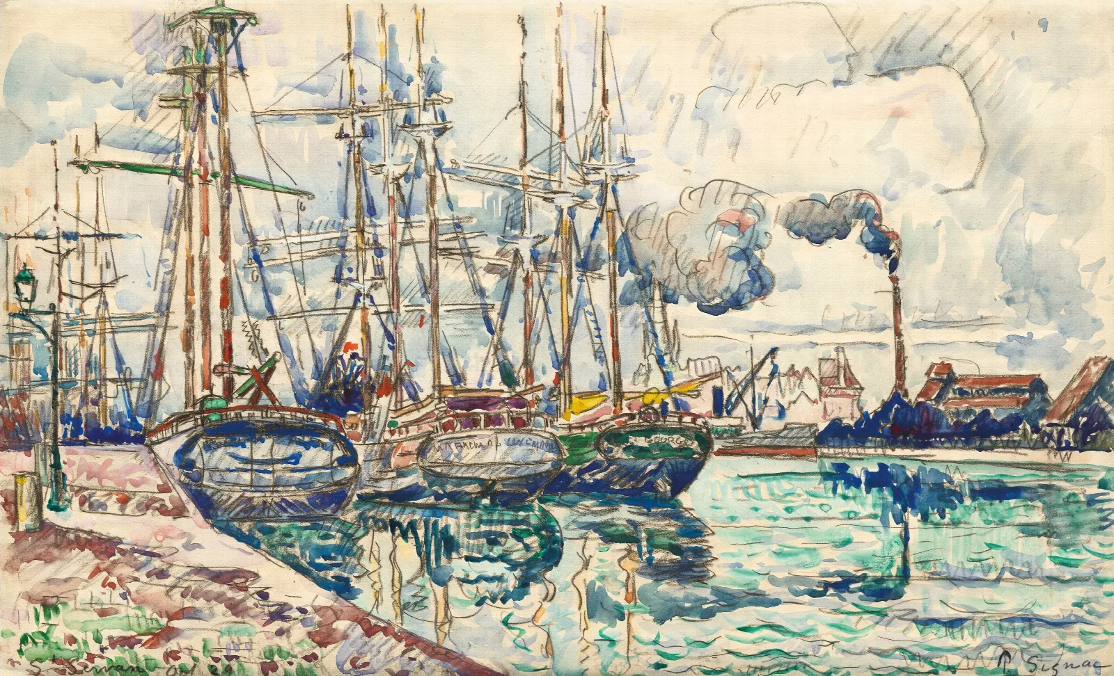Saint Servan 3 Wall Art by Paul Signac - Canvas Print