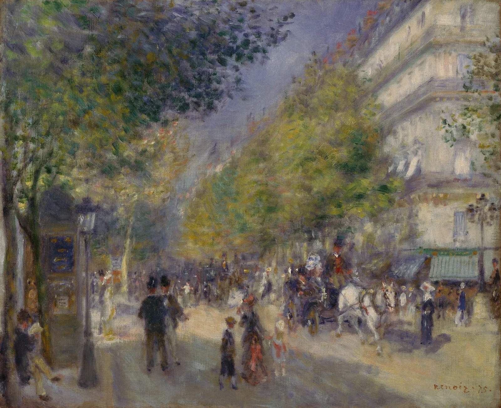 The Grands Boulevards Wall Art by Pierre-Auguste Renoir - Canvas Print