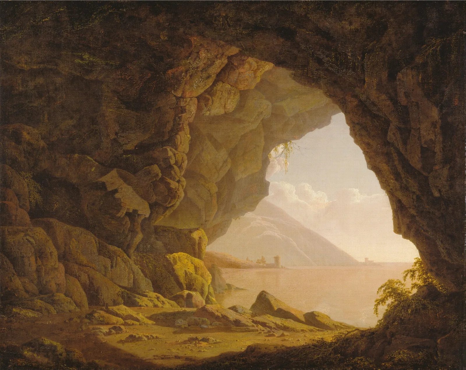 Cavern Near Naples Wall Art by Joseph Wright of Derby - Canvas Print