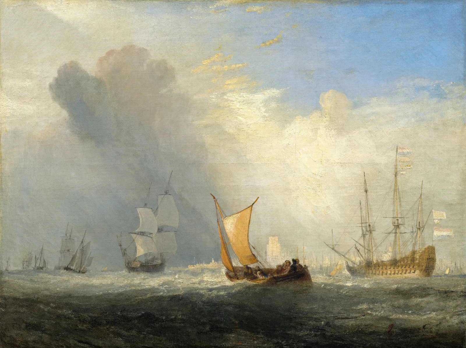 Rotterdam Ferry Boat Wall Art by Joseph Mallord William Turner - Canvas Print