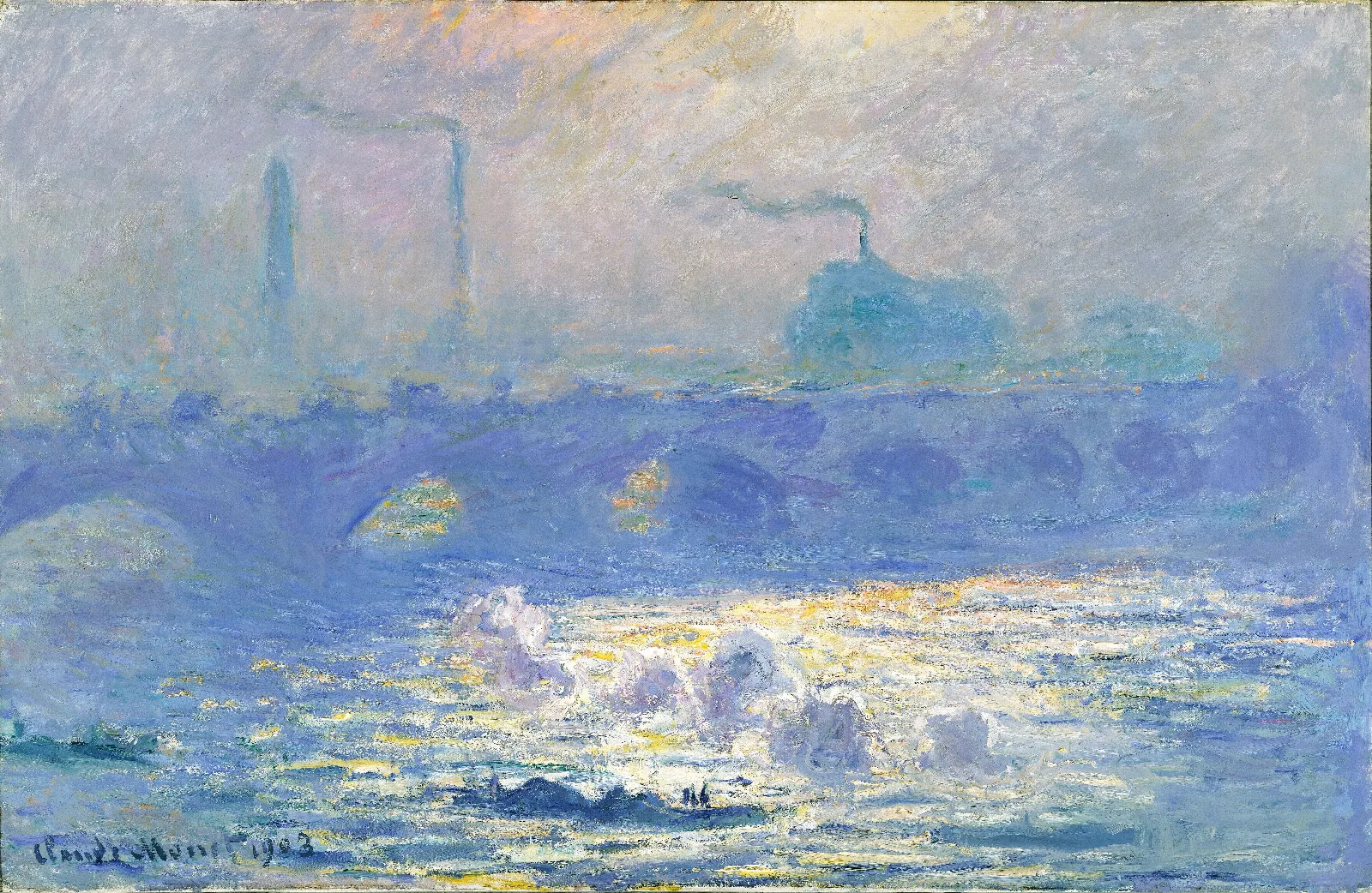 Waterloo Bridge Wall Art by Claude Monet - Canvas Print