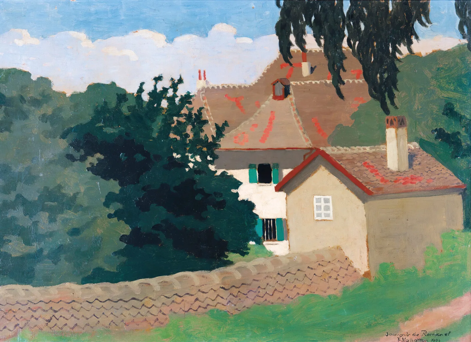 Souvenir From Romanel Wall Art by Félix Vallotton - Canvas Print
