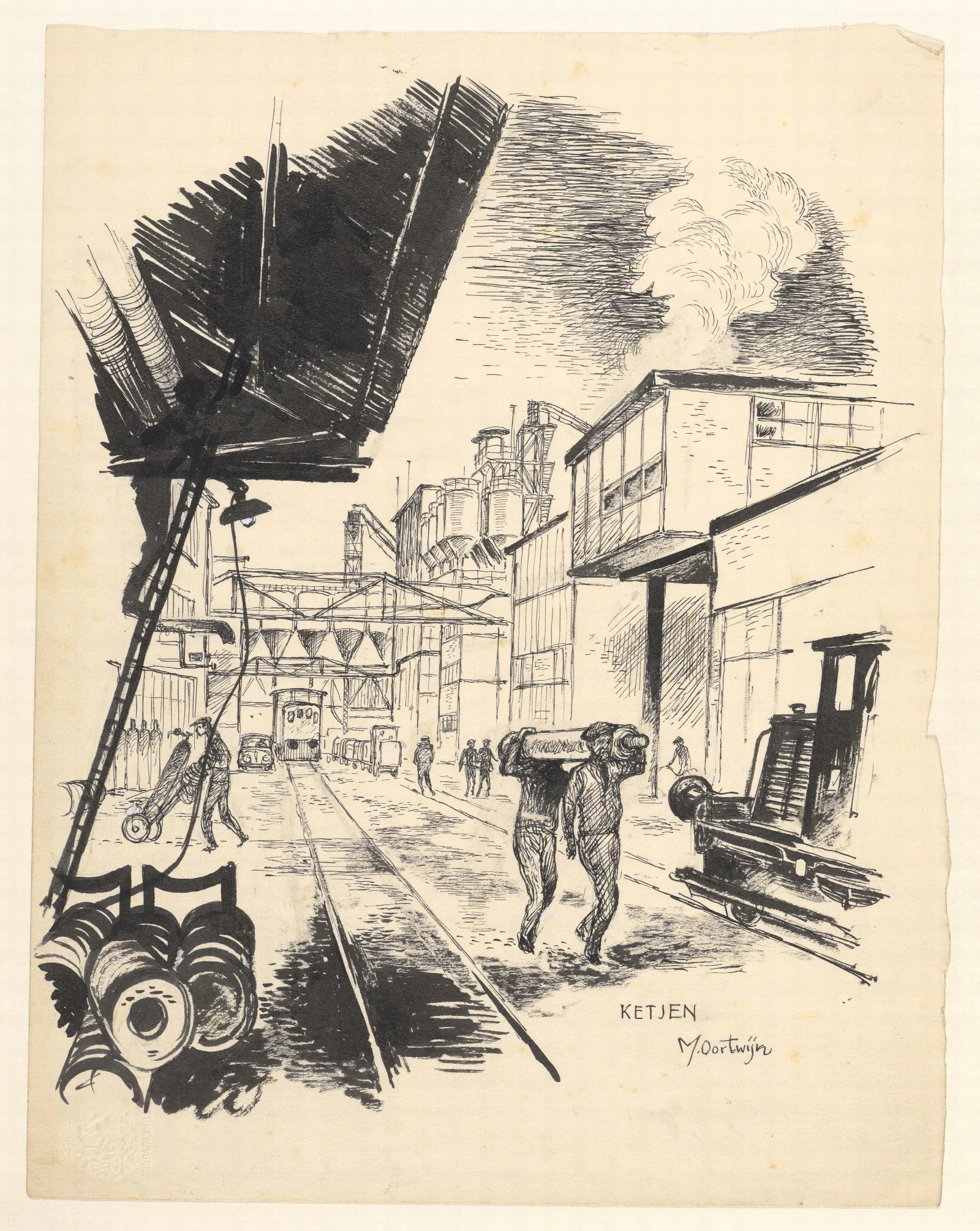 Exterieur Van Zwavelzuurfabriek Ketjen Wall Art by Maarten Oortwijn - Canvas Print
