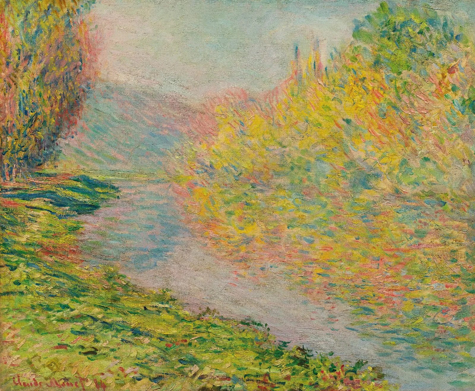 Automne A Jeufosse Wall Art by Claude Monet - Canvas Print