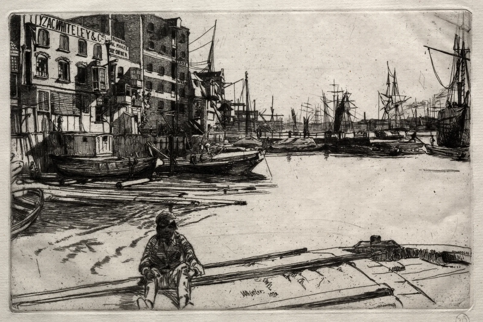 Eagle Wharf 2 Wall Art by James Abbott McNeill Whistler - Canvas Print