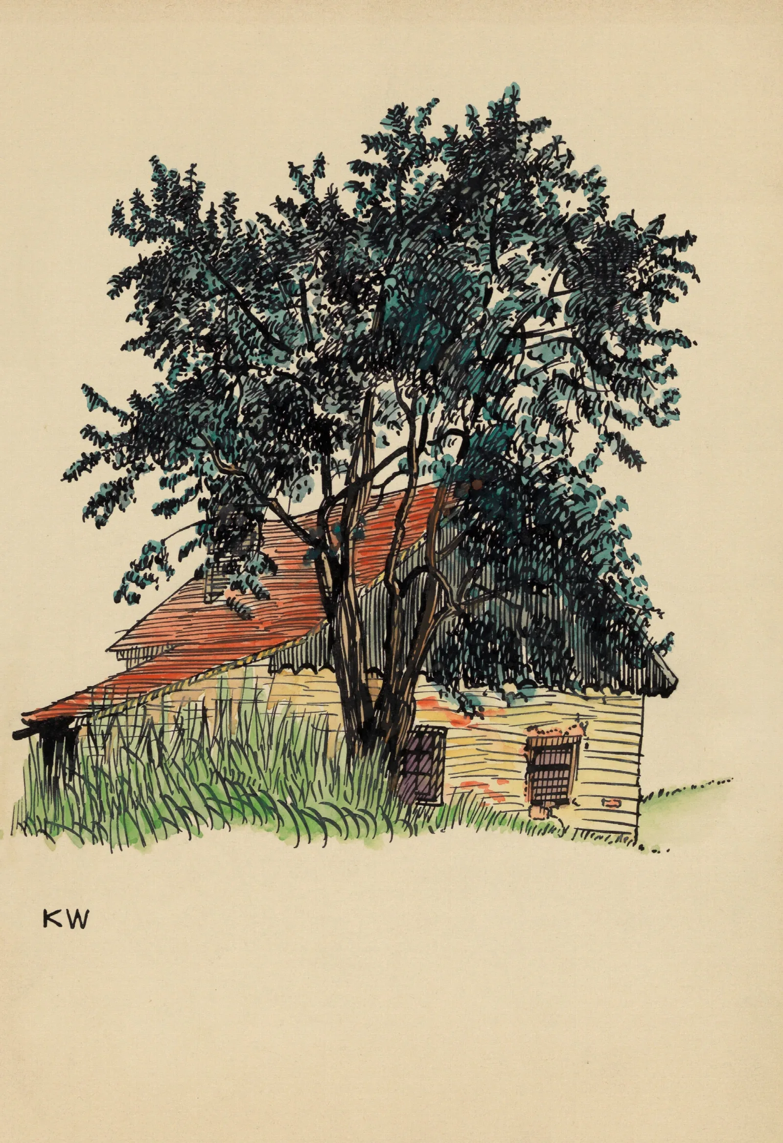 Ohne Titel Bauernhaus 2 Wall Art by Karl Wiener - Canvas Print