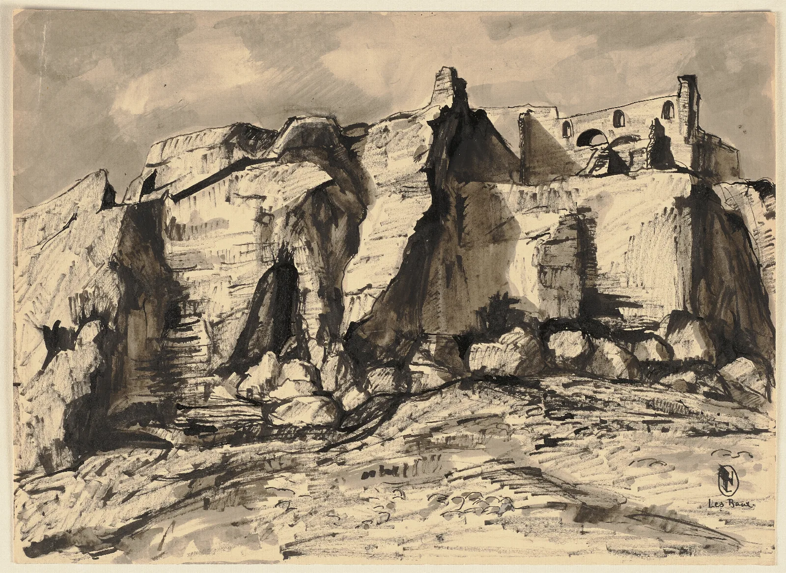 Les Baux De Provence 2 Wall Art by Hermann Lismann - Canvas Print