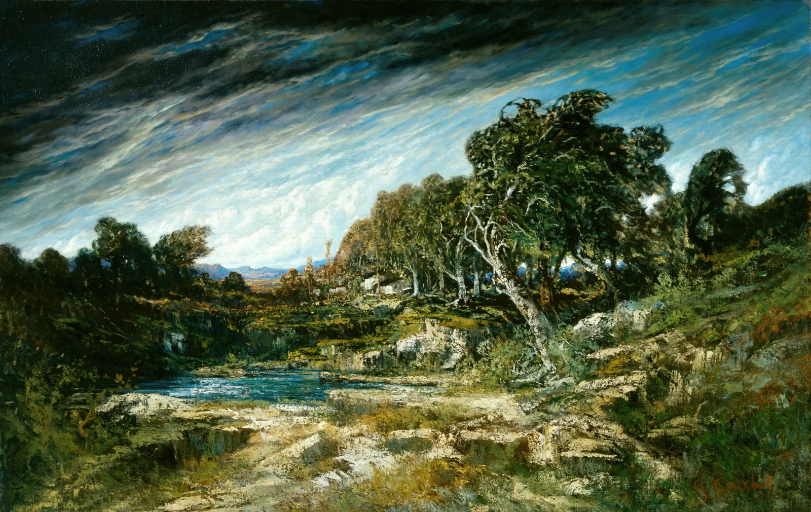 The Gust Of Wind 3 Wall Art by Gustave Courbet - Canvas Print