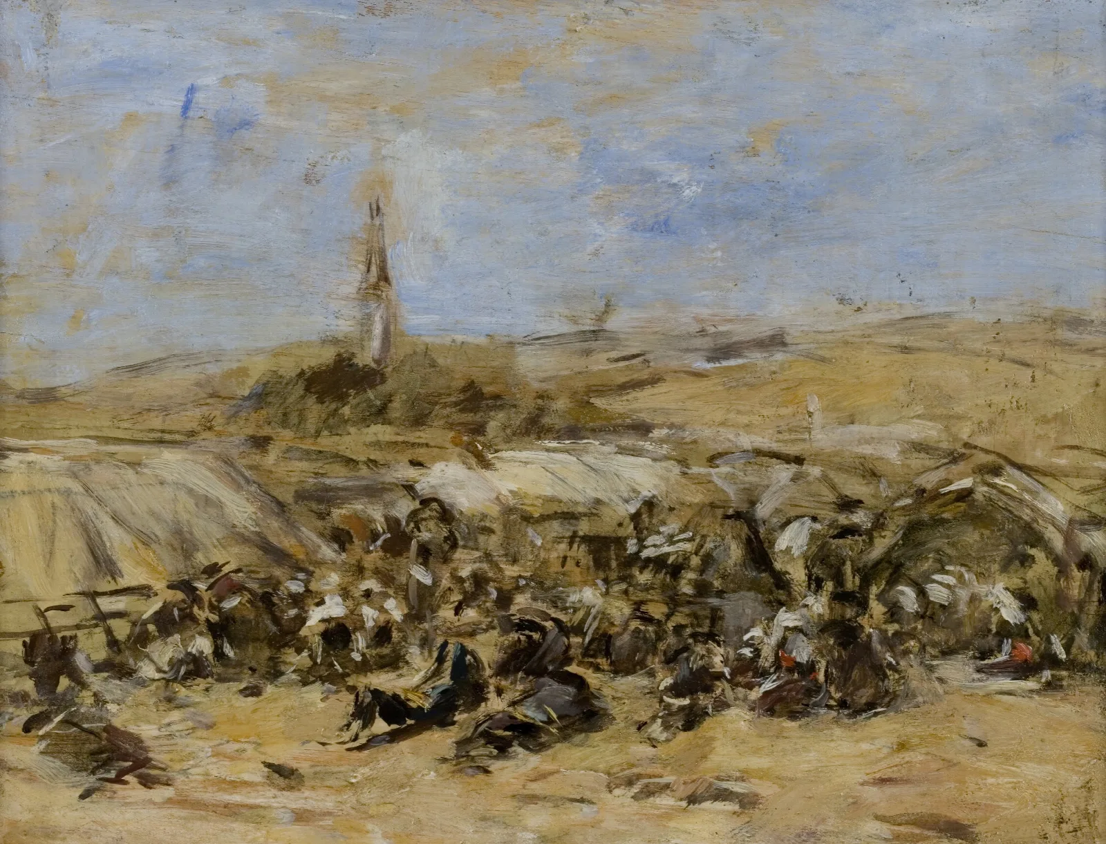 Pardon Of Ste Anne La Palud Wall Art by Eugène Boudin - Canvas Print