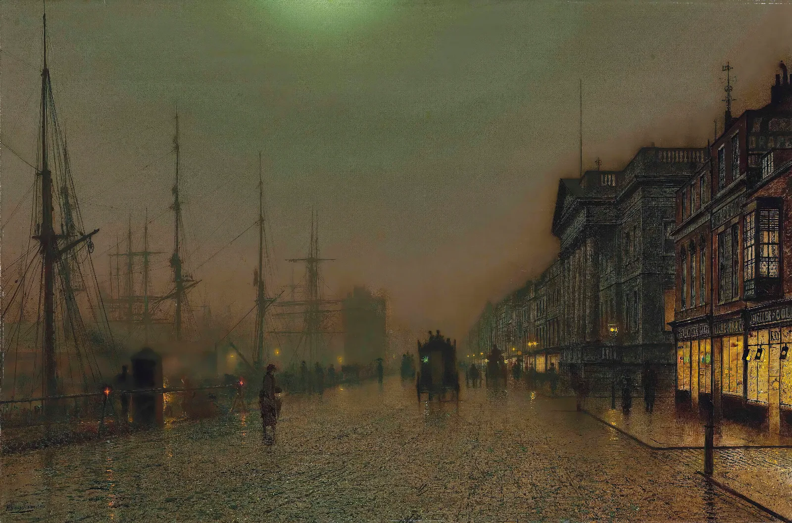 Reekie Glasgow 2 Wall Art by John Atkinson Grimshaw - Canvas Print