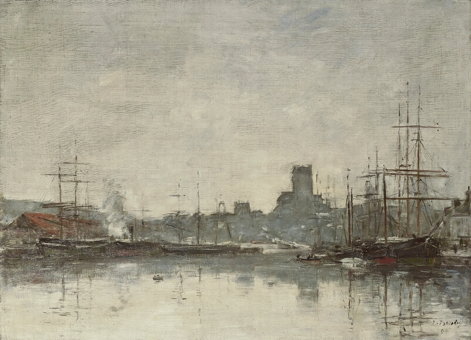 Fecamp Le Port Wall Art by Eugène Boudin - Canvas Print