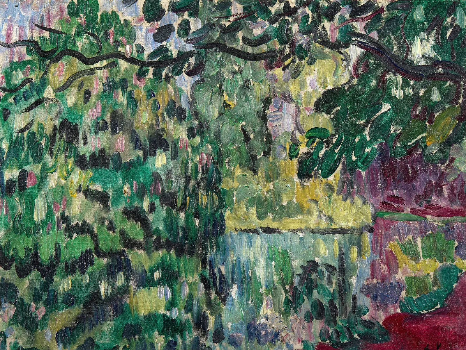 Bord De Riviere Aux Arbres Wall Art by Louis Valtat - Canvas Print