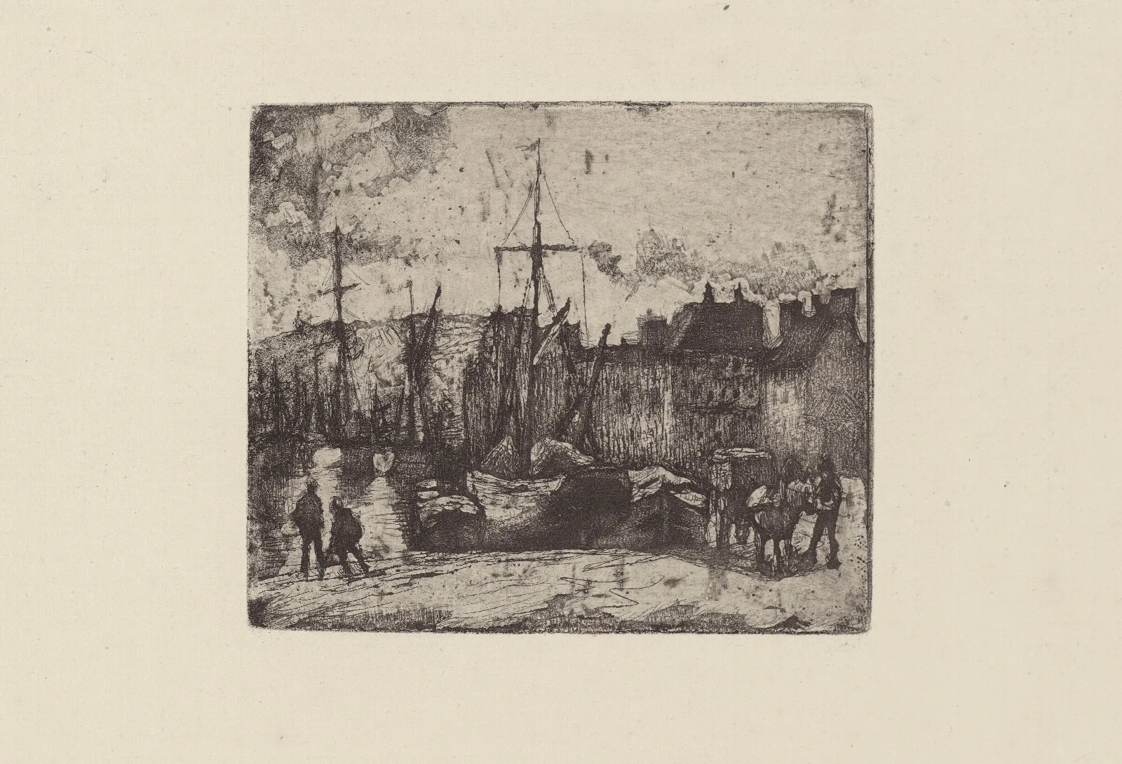 Port De Rouen Wall Art by Camille Pissarro - Canvas Print