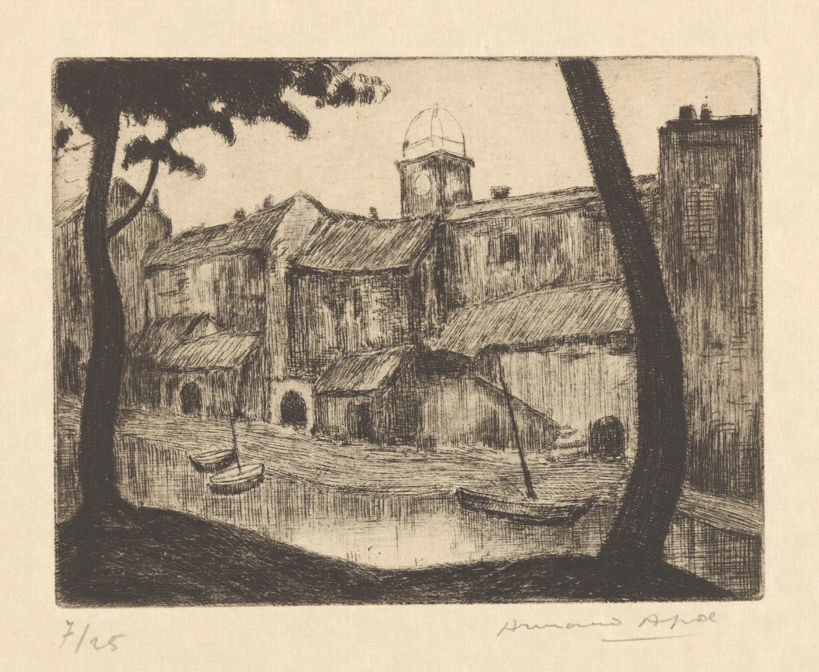 Saint Marcel Maisons Au Bord De Leau Wall Art by Armand Apol - Canvas Print