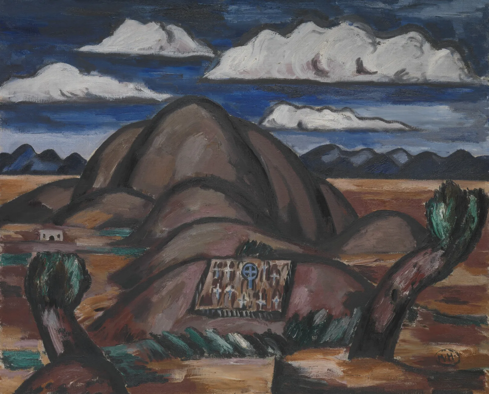 Cemetery New Mexico Wall Art by Marsden Hartley - Canvas Print