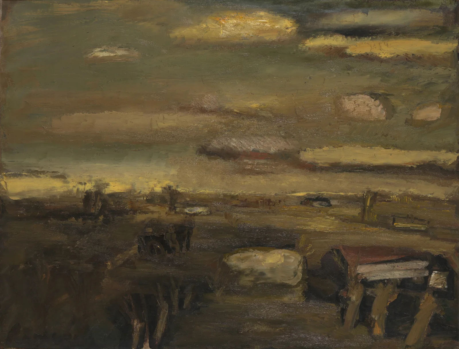 Landschap In Februari Wall Art by Constant Permeke - Canvas Print