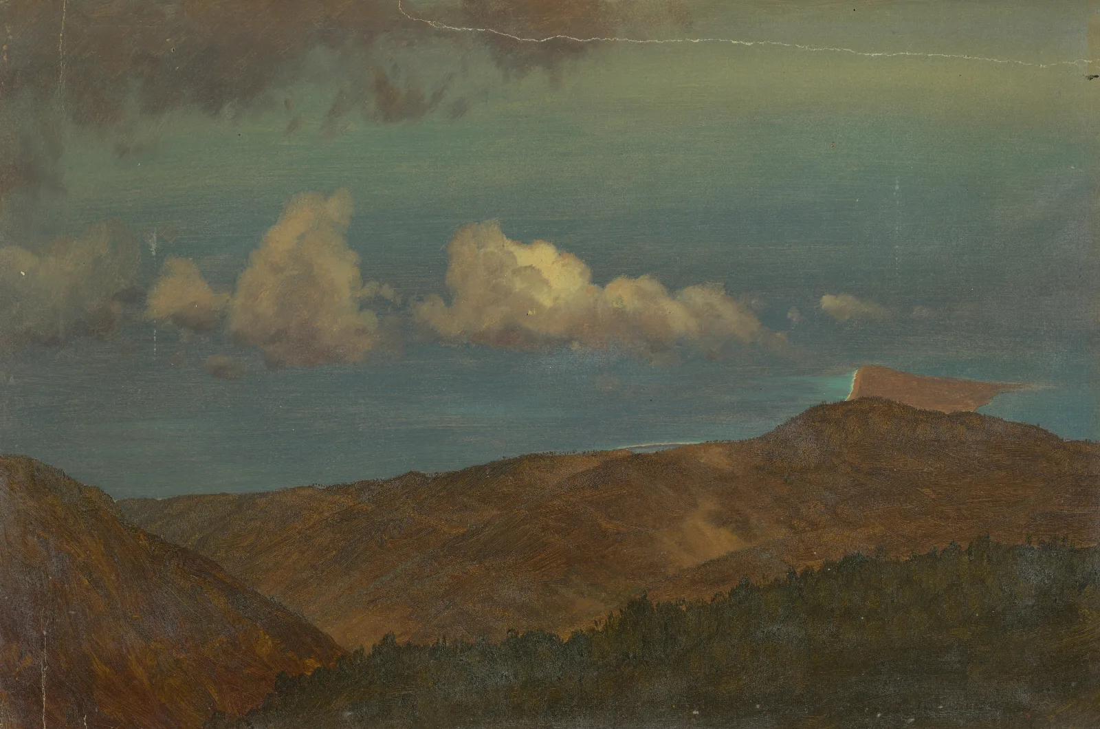 Hilly Landscape 4 Wall Art by Frederic Edwin Church - Canvas Print