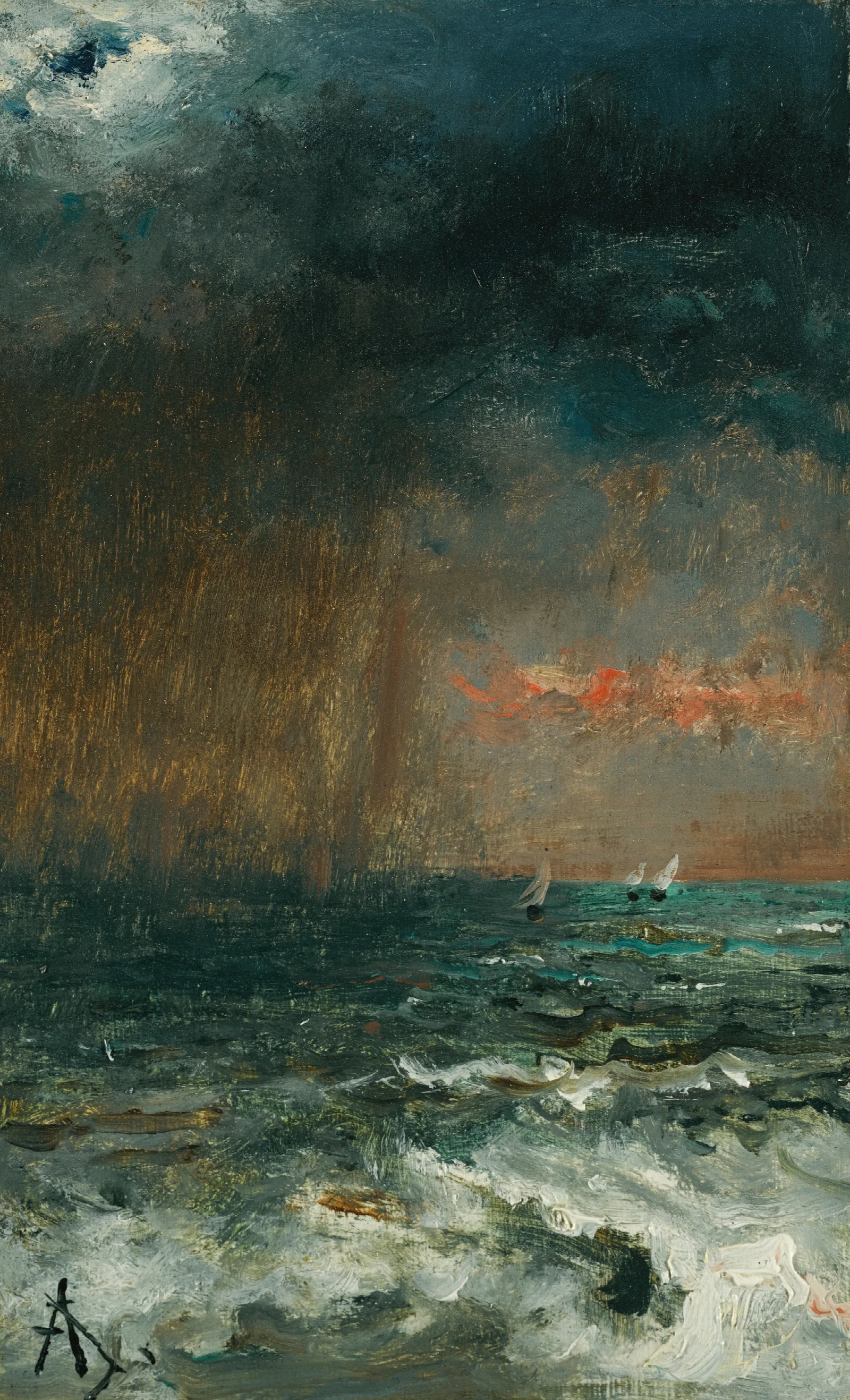 A Storm At Sea Wall Art by Alfred Stevens - Canvas Print
